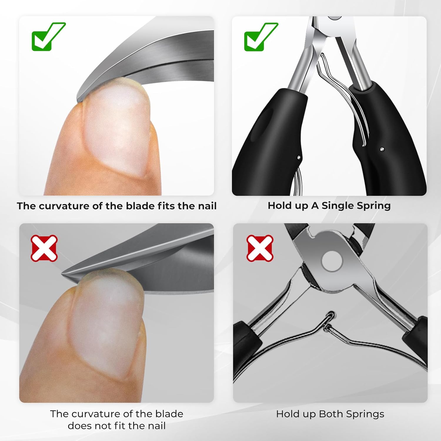 Ciseaux à ongles pour seniors, idéaux pour les ongles épais, cadeaux de Noël 2025 à glisser dans les chaussettes pour hommes, femmes et adultes, coupe-ongles pour ongles incarnés, robuste avec une inclinaison large, coupe-ongles amélioré à lame oblique.