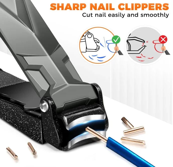 Coupe-ongles anti-éclaboussures ultra tranchants avec manche ergonomique long | DRMODE