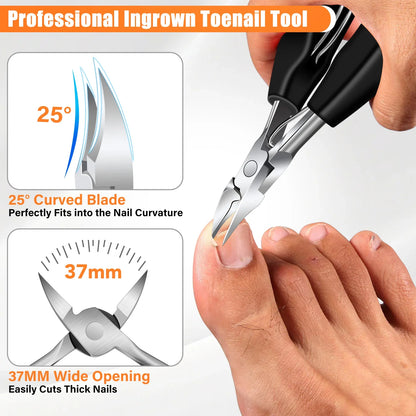 Ensemble professionnel de coupe-ongles pour seniors - Outils robustes pour ongles épais | DRMODE