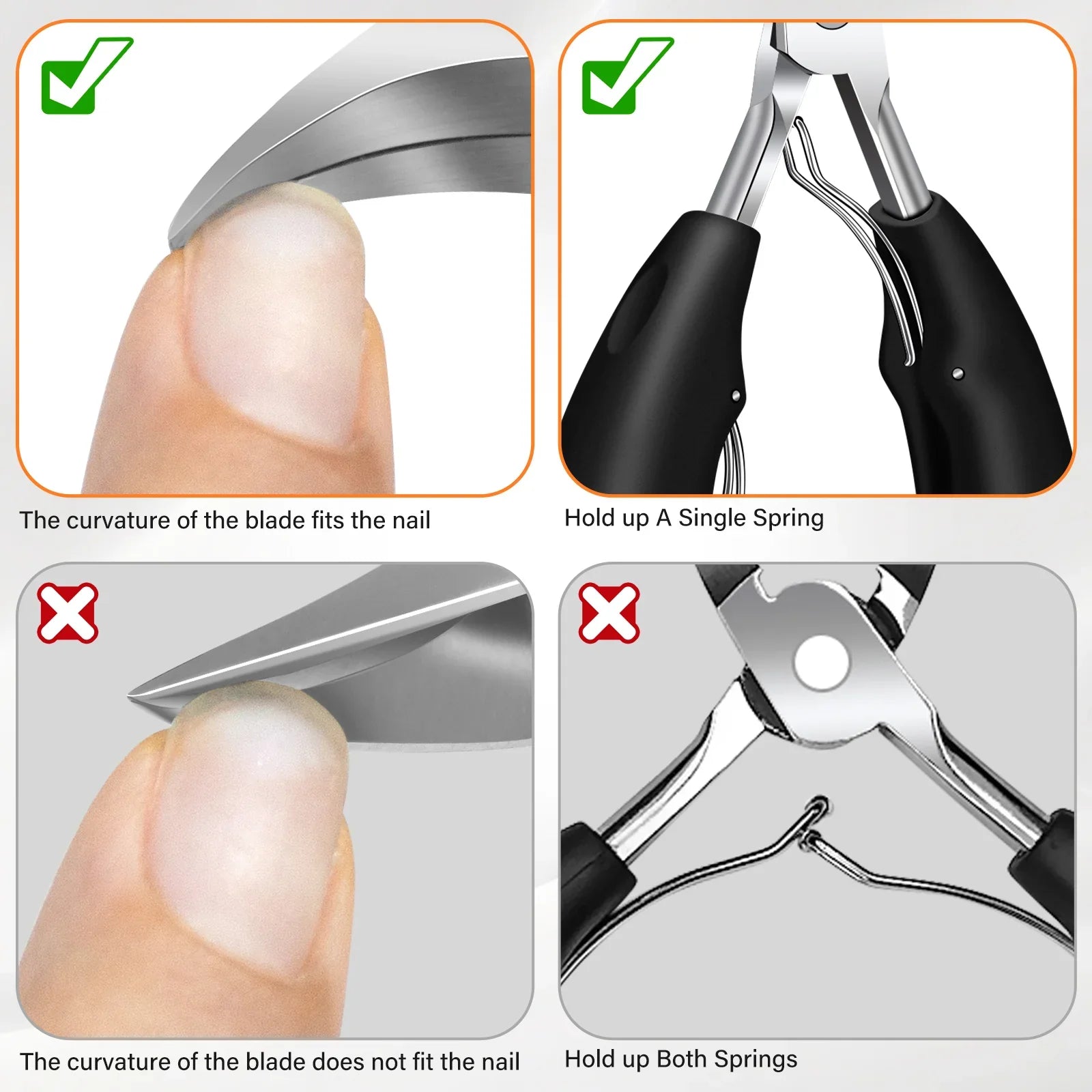 Ensemble professionnel de coupe-ongles pour seniors - Outils robustes pour ongles épais | DRMODE