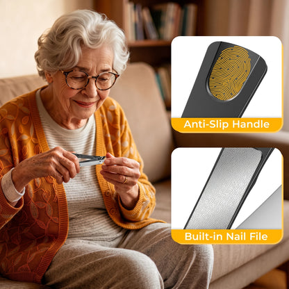 Ensemble professionnel de coupe-ongles pour seniors - Outils robustes pour ongles épais | DRMODE