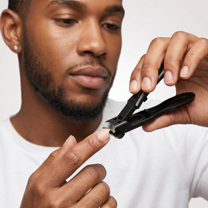 Coupe-ongles pour hommes, ongles épais, coupe-ongles inclinés tranchants pour seniors, ongles incarnés, avec verrou de sécurité, large ouverture, long manche | DRMODE