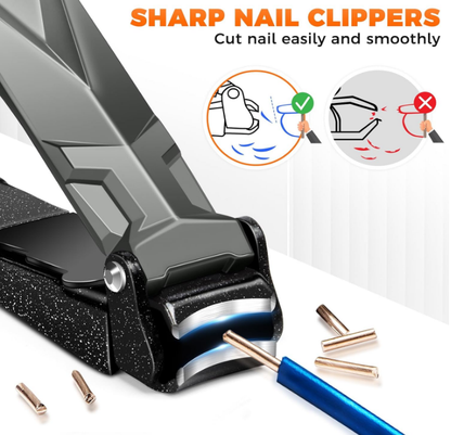 Coupe-ongles anti-éclaboussures ultra tranchants avec manche ergonomique long | DRMODE