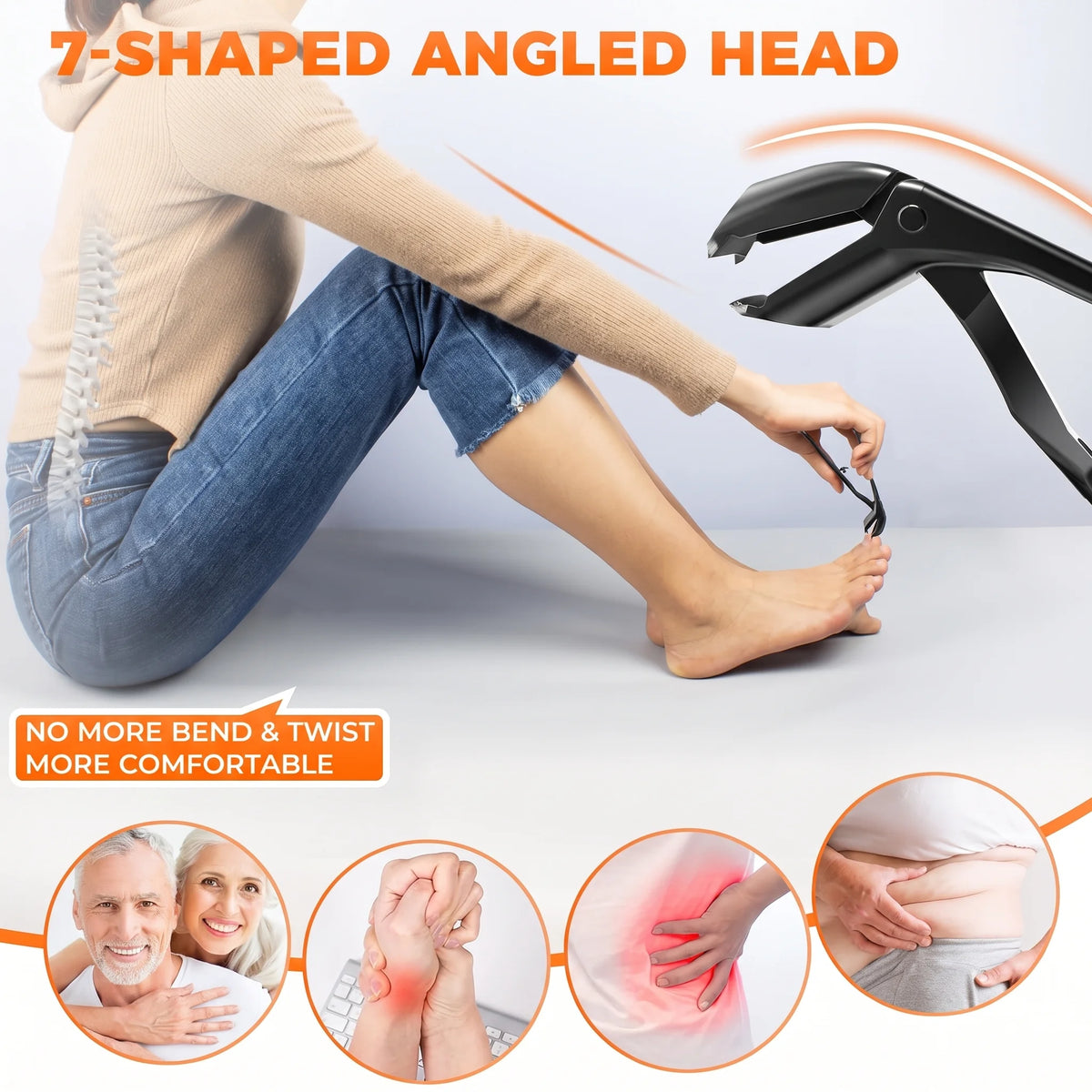 Coupe-ongles à long manche – Sûr, tranchant et facile à utiliser pour les ongles épais | DRMODE Cobra 3